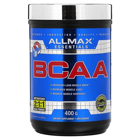 ALLMAX Essentials, BCAA, Unflavored, 14.11 oz (400 g) - Walmart.com
