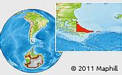 Satellite Location Map Of Tierra Del Fuego