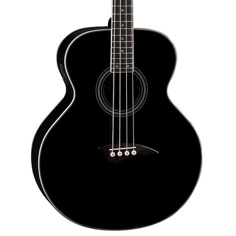 Dean Eab 4 String Acoustic Electric Bass Classic Black Reverb