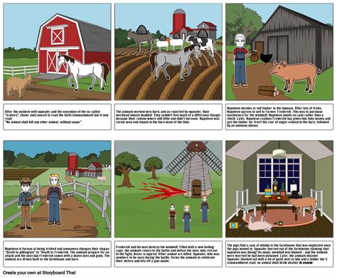 chapter 8 animal farm Storyboard by omaalshur