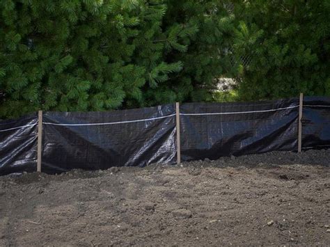 Filter Fence Used On Construction Site Roadside Along River