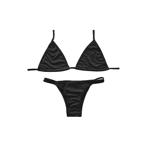 Iqyu Bikini Mimetico Da Donna Con Ferretto Da Donna Tinta Unita A Tre Punti Diviso Bikini