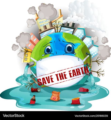 Save Earth Icon Royalty Free Vector Image Vectorstock