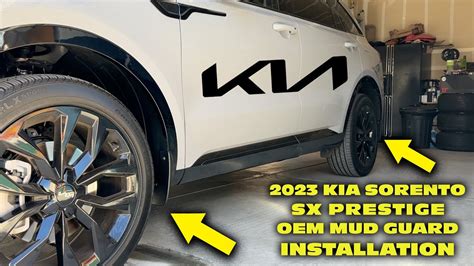 Installing Oem Mud Guards On Kia Sorento Sx Prestige Wolf Grey