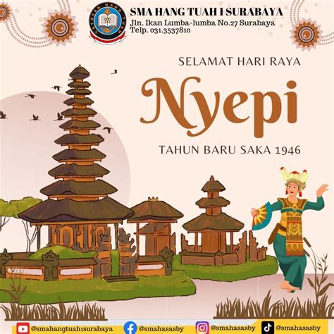 Flyer Ucapan Hari Raya Nyepi Tahun 2024 SMA HANG TUAH 1 SURABAYA