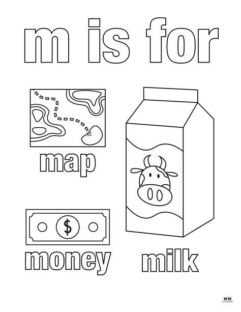Letter M Coloring Pages - 15 FREE Pages - PrintaBulk