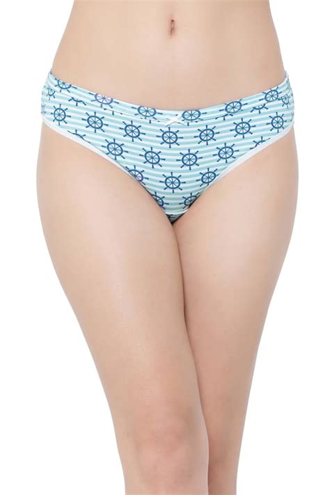 Buy Low Waist Sailor Print Bikini Panty In Sky Blue Cotton Online India Best Prices COD