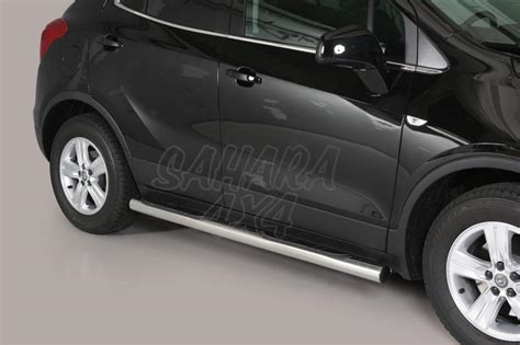 Pareja de estribos en tubo inox Ø76mm con pisantes para Opel Mokka 2012