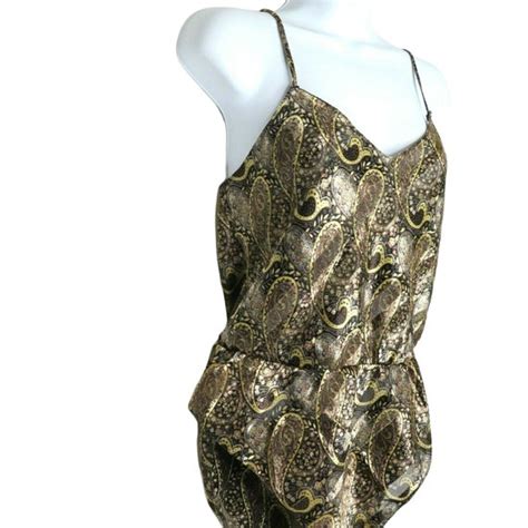 Vintage Indulgence Lingerie One Piece Teddy S Brown P Gem