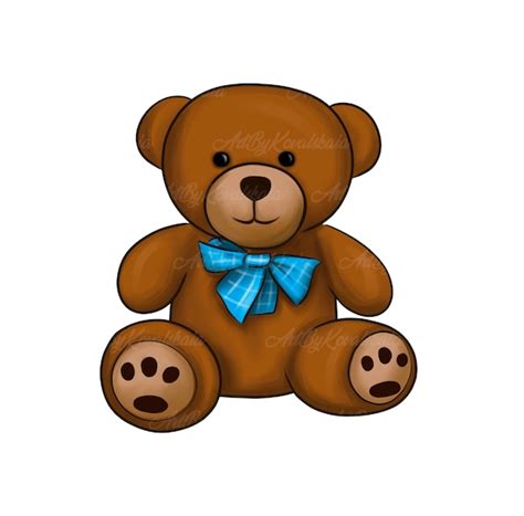 Teddy Bear Clipart Bear PNG Baby Shower Boy Digital | Etsy