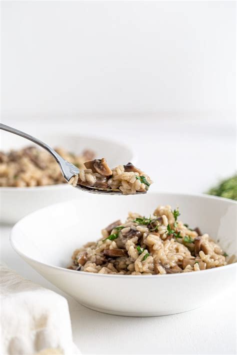 Creamy Vegan Mushroom Risotto Recipe Running On Real Food