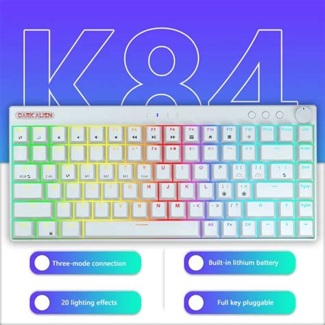 Keyboard Royal Kludge RK61 RK71 Three Mode Hot Swappable 60 RGB Mechanical Gaming Keyboard