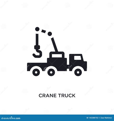 Lokalisierte Ikone Des Kranes Lkw Einfache Elementillustration Von Den