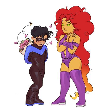 [fan Art] Nightwing And Starfire By Shjima R Dccomics