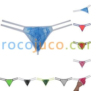 Mens Sissy Lace Bikini Thong Underwear See Through G String Pouch Sexy Panties