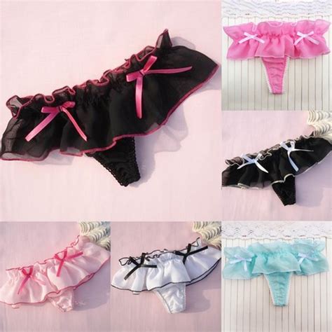 Sous V Tements Lacets Doux Pour Femmes Slips En Dentelle String Bikini EBay