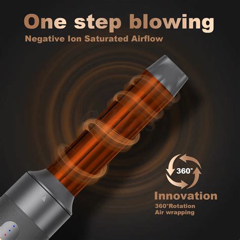 Brush One Step Home Dryer Hot Air Brush Straightener Comb Curler Blow Dryer Hot Air Styler 7 In