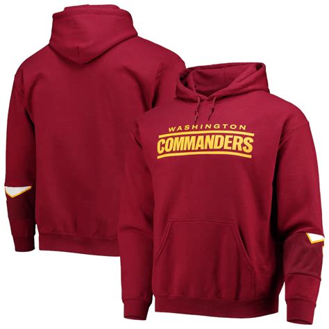 mens washington commanders refried apparel burgundy pullover hoodie