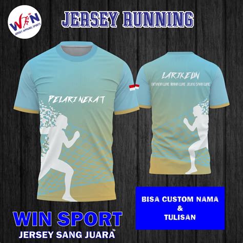 Jual ATASAN JERSEY RUNNING BAJU OLAHRAGA PELARI NEKAT FULL PRINTING