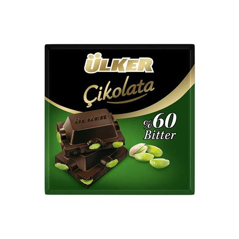 Ulker Bitter Chocolate with Pistachio 70g