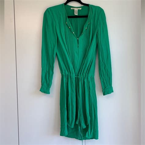 Diane Von Furstenberg Dresses Diane Von Furstenberg Green Silk