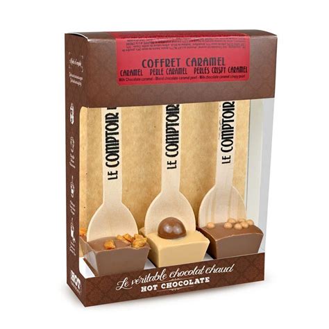 Caramel Coffret 3 Hot Chocolate Le Comptoir De Mathilde Le