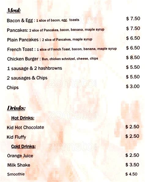 Menu At Mr Bun Cafe Wellington 141 Manners St