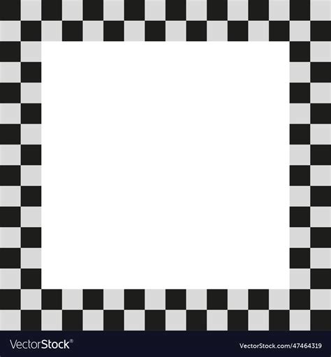 Checkered frame border photo with squares Vector Image