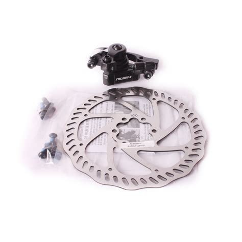 Комплект дискового тормоза RUSH (RADIUS) (машинка+диск 160 mm+болты ...