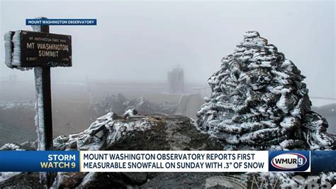 Mt Washington Observatory Reports First Measurable Snowfall Of The