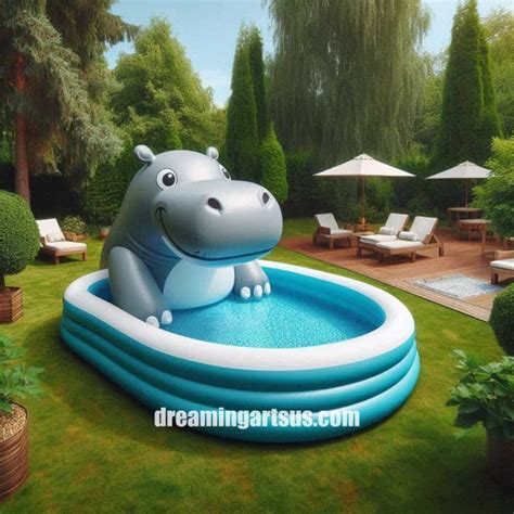 Giant Hippo Pool Swimming Pool Design Has A Cute Hippo Shape