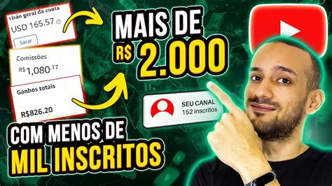 O SEGREDO para ganhar mais de R 2000 por mês no YouTube MENOS DE