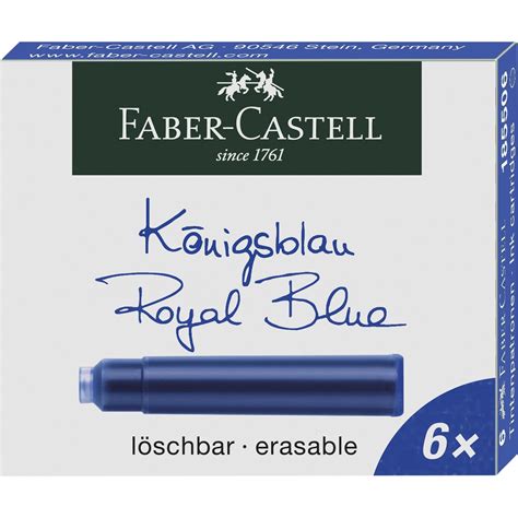 Estuche Con Cartuchos De Tinta Faber Castell Azul Real Faber