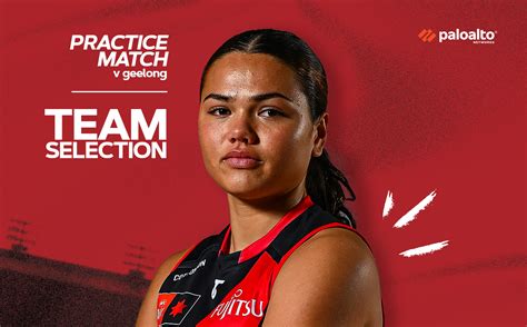 aflw practice match team selection  geelong