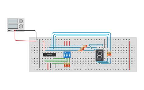 Circuit Design 7 Segmentos Con Bcd Tinkercad