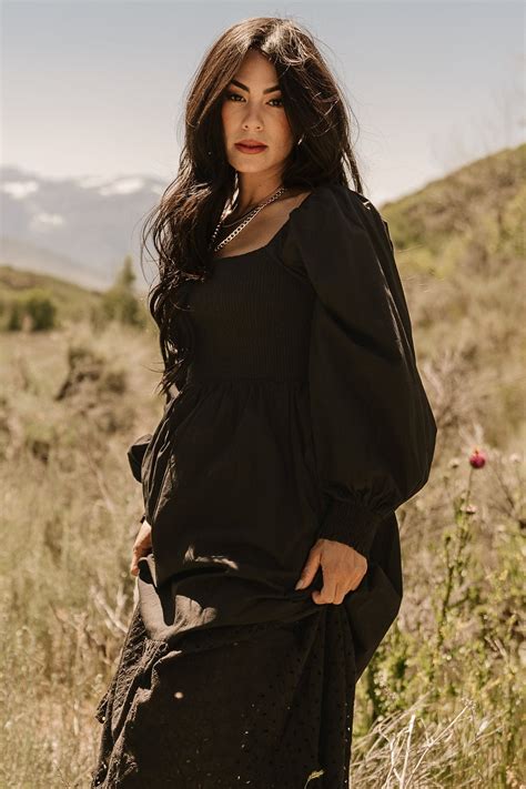 Chandler Eyelet Maxi Dress | Black | Baltic Born