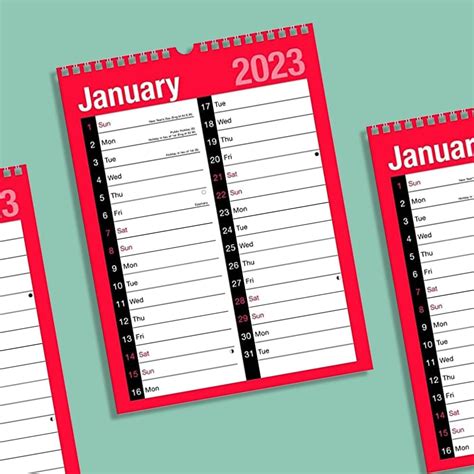 Buy 2023 Calendar Spiral Bound Wall Planner For Home Business Office