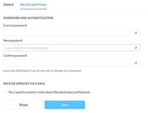 reset password making  interactions  web