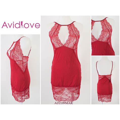 Jual Baju Tidur Wanita Lingerie Sexy AVIDLOVE Tanpa Busa Full Cup Mix Renda Pakaian Dalam AD2189