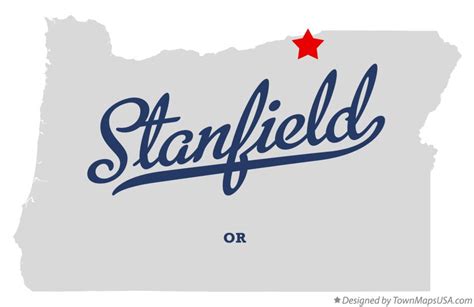 Map of Stanfield, OR, Oregon