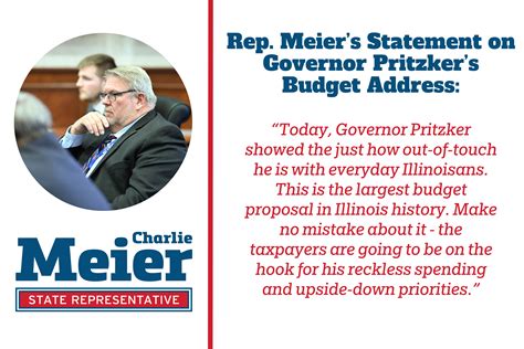 Rep. Charlie Meier Statement on Governor Pritzker’s Budget Address - Charlie Meier