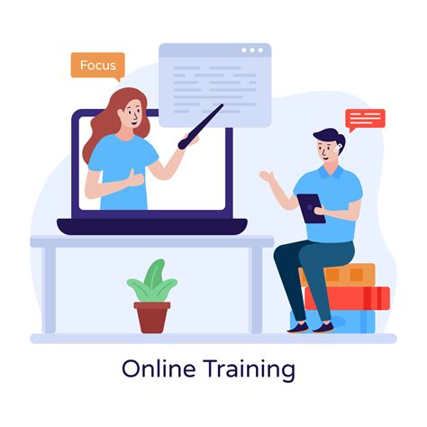 A modern flat illustration of online training 6368453 Vector Art at ...