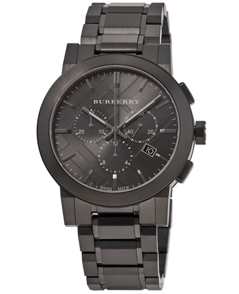 Burberry Men's Swiss Chronograph Gray Ion Steel 42mm Men's Watch BU9354