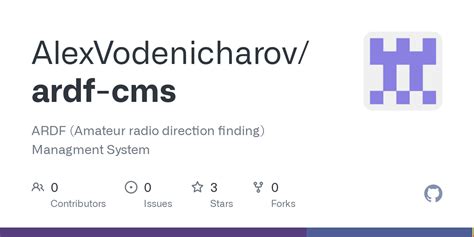 GitHub AlexVodenicharov Ardf Cms ARDF Amateur Radio Direction