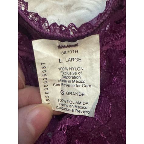 Vintage Purple Lingerie Set Corset Thong Stockings L Etsy