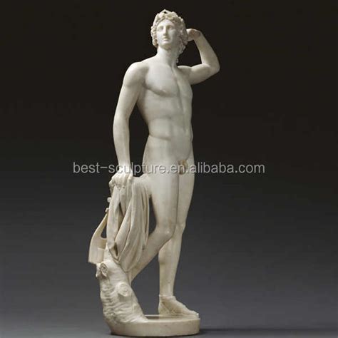White Marble Naked Male Statue Sculpture For Garden Decoration