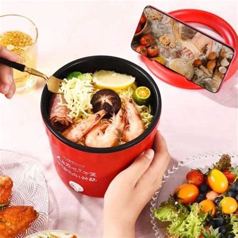 Multi Functional Non Stick Electric Cooking Pot Quick Hot Pot Dormitory Home Instant Noodles