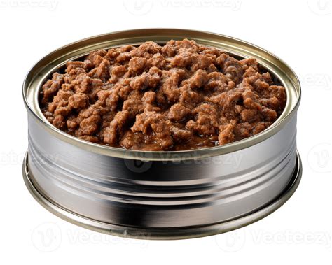 Canned dog food with meaty chunks in gravy pet meal wet food appetizing