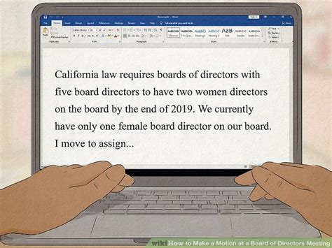 How To Make A Motion At A Board Of Directors Meeting