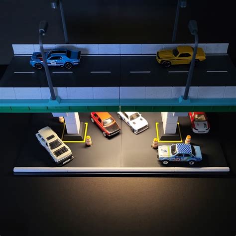 Diorama Hot Wheels Encontro De Tunados No Viaduto Para Miniaturas Metart Studio